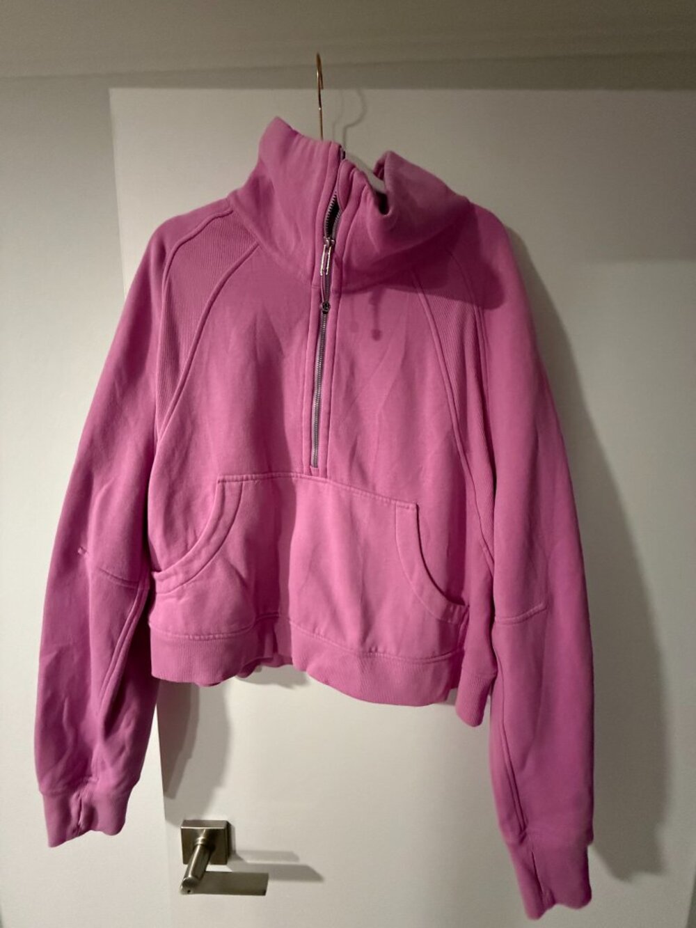 Lululemon Scuba Oversized Half Zip Hoodie Dahlia Mauve Size : XL/XXL - Picture 4 of 5